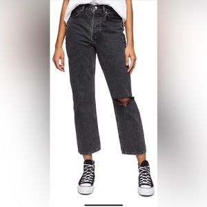 Topshop Chicago Ripped Knee High Waisted Dad Jeans